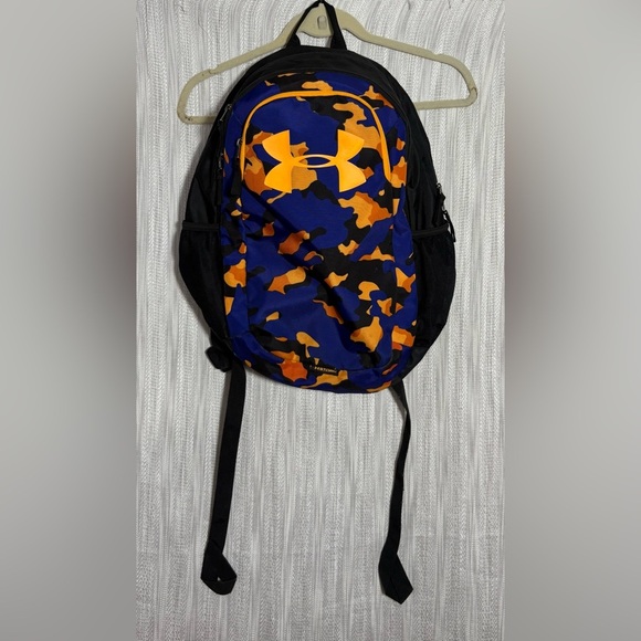 Under Armour Blue and Orange Backpack with Geometric Design - Picture 1 of 3